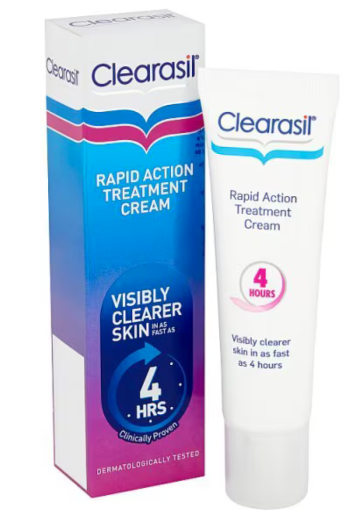 Clearasil rapid action cream to improve skincare routine 